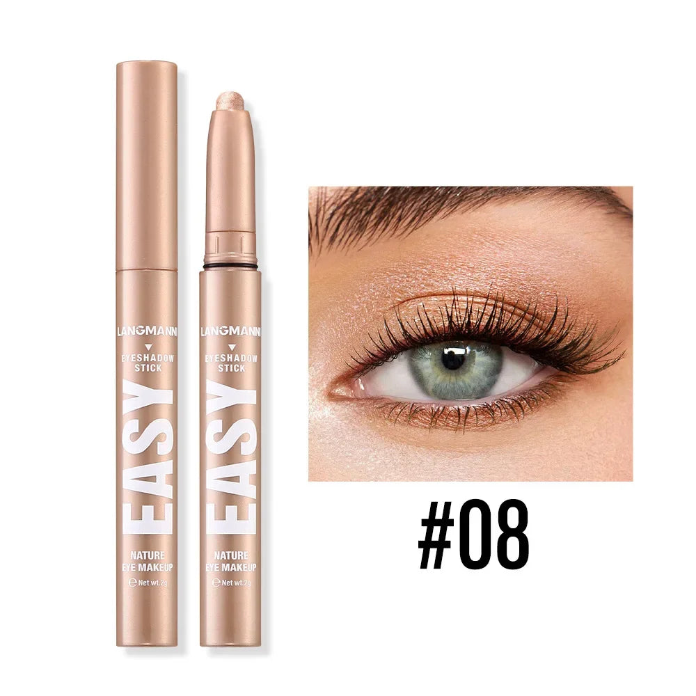Smoke Rose Eyeshadow Pencil Glitter High-gloss Silkworm Liner Pen Highlighter Bronze Shimmer Matte Eye Shadow Stick Makeup Qme 08