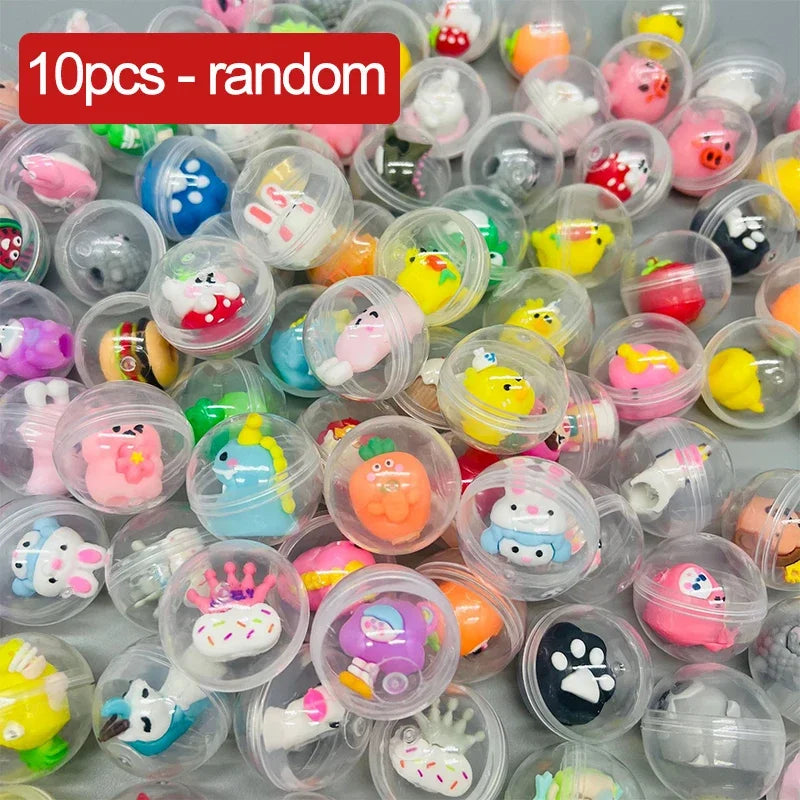 30/50 Pcs 32mm Transparent Eggshell Mixed Toy Kids Birthday Party Favor Pinata Gift Bag Filler Carnival Christmas Gift Reward Qme 30PCS