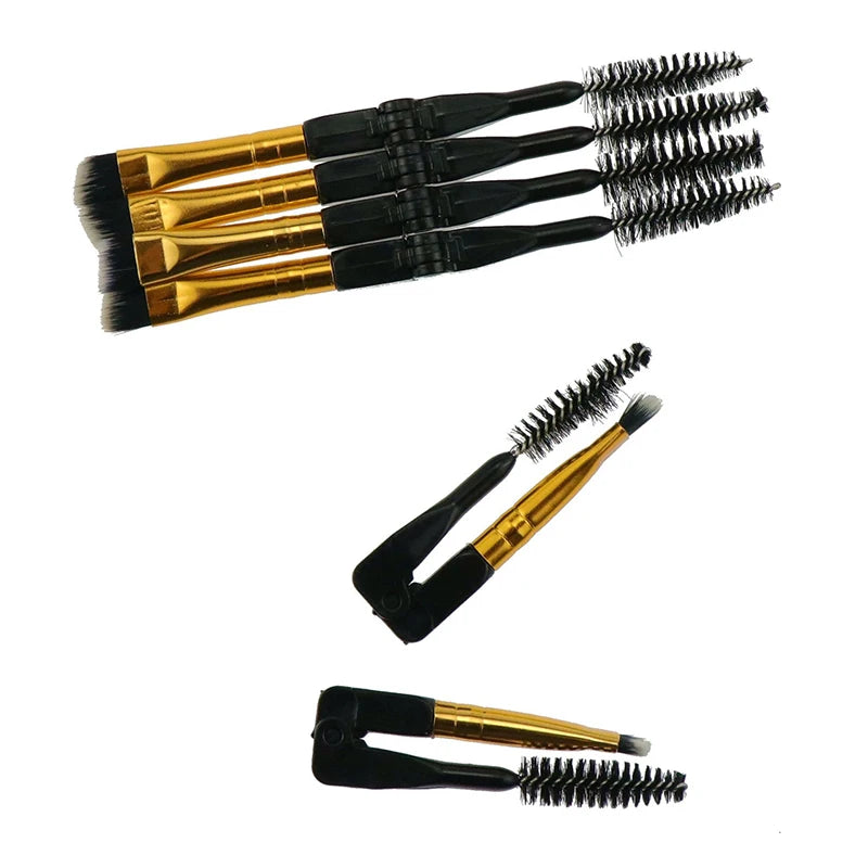 Makeup Brushes 1 Lash Eyebrow Brush Dual Ended Angled Spoolie Folding Qme