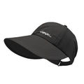 Men's and Women's Solid Color Baseball Caps Lightweight Wide Brimmed Outdoor Camping Hiking Caps Adjustable Buckle Sun Hats Qme Black One Size