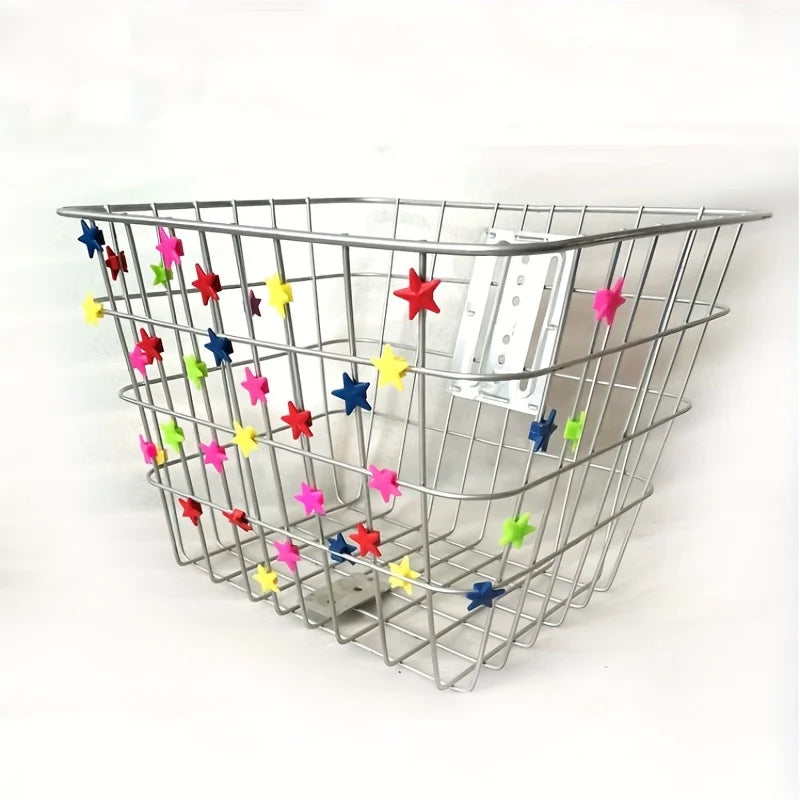 38Pcs Glow-in-the-Dark Spoke Beads & Valve Caps Set, Luminous Star Wheel Decorations for Night Riding Qme