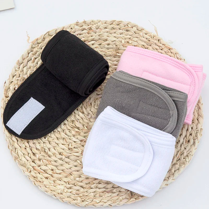 Women Spa Wide Hairband Adjustable Head Band Yoga Bath Shower Makeup Qme