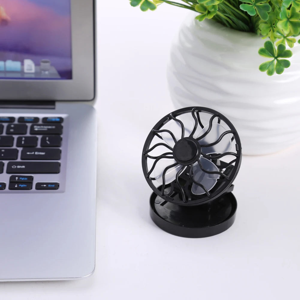 Portable Mini Solar Powered Clip Fan Mountain Climbing Camping Wilderness SurvivalSummer Hat Cap Clip Cooler Fan Qme