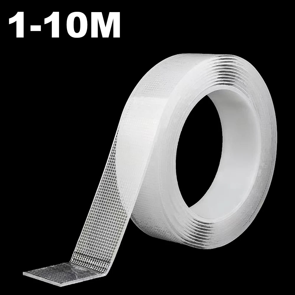 1-10m Ultra-strong Double-sided Adhesive Nano Tape Clear Removable Waterproof Extra Strong Sticky Strip Heavy-duty Two Side Tape Qme