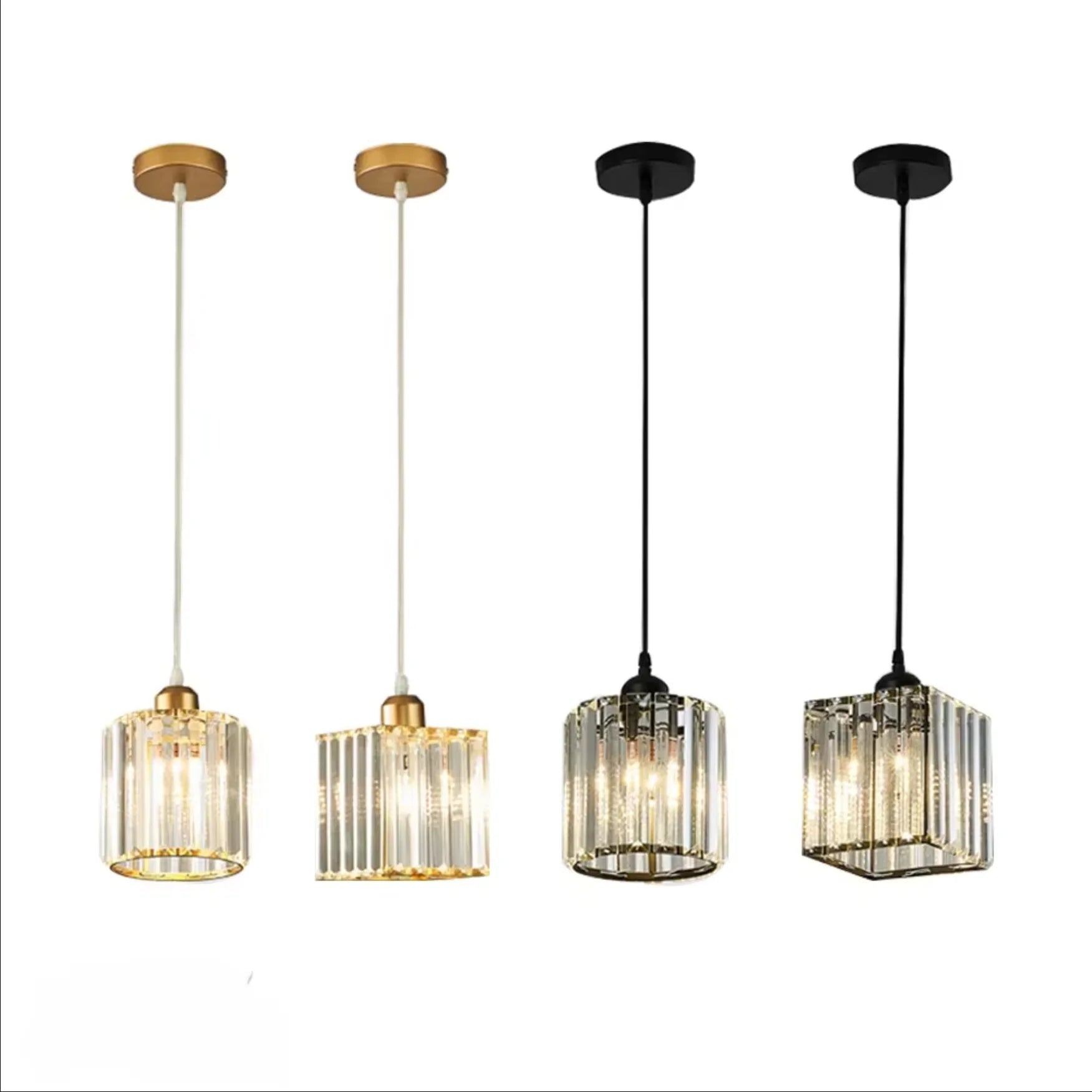Modern Pendant Light Indoor K9 Led E27 Crystal Chandelier Luxury Ceiling Lamp Bedroom Living Room Dining Room Lustre Fixture Qme