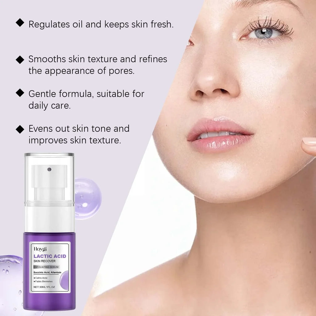 Exfoliating Serum Anti Acne Reliece Dryness Shrink Pores Remove Dead Skin Brightening Lactic Acid Serum Nourishing Face Essence Qme