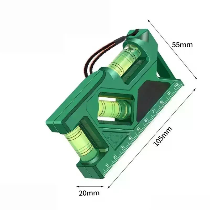Portable Magnetic Level Gauge Mini Level Gauge High-precision Horizontal Vertical Measure Metric Ruler Protractor Qme