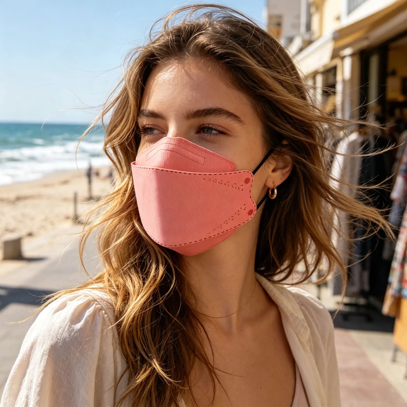 Solid Protective Anti Dust Casaul Mask Mouth Mascarillas Adult Disposable Breathable Facial Filter Mask with Elastic Earband Qme