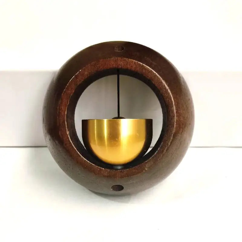 Black Walnut Wood Hanging Doorbell Wind Chimes Decor Wooden Magnetic Qme