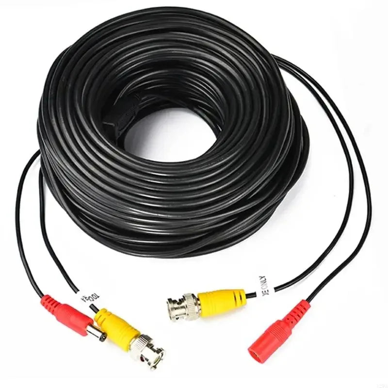 1PCS 5-50m BNC+DC Extension Cable Video Power Integrated Cable BNC Connector Cable Video Power All-in-One Line Qme Black25M