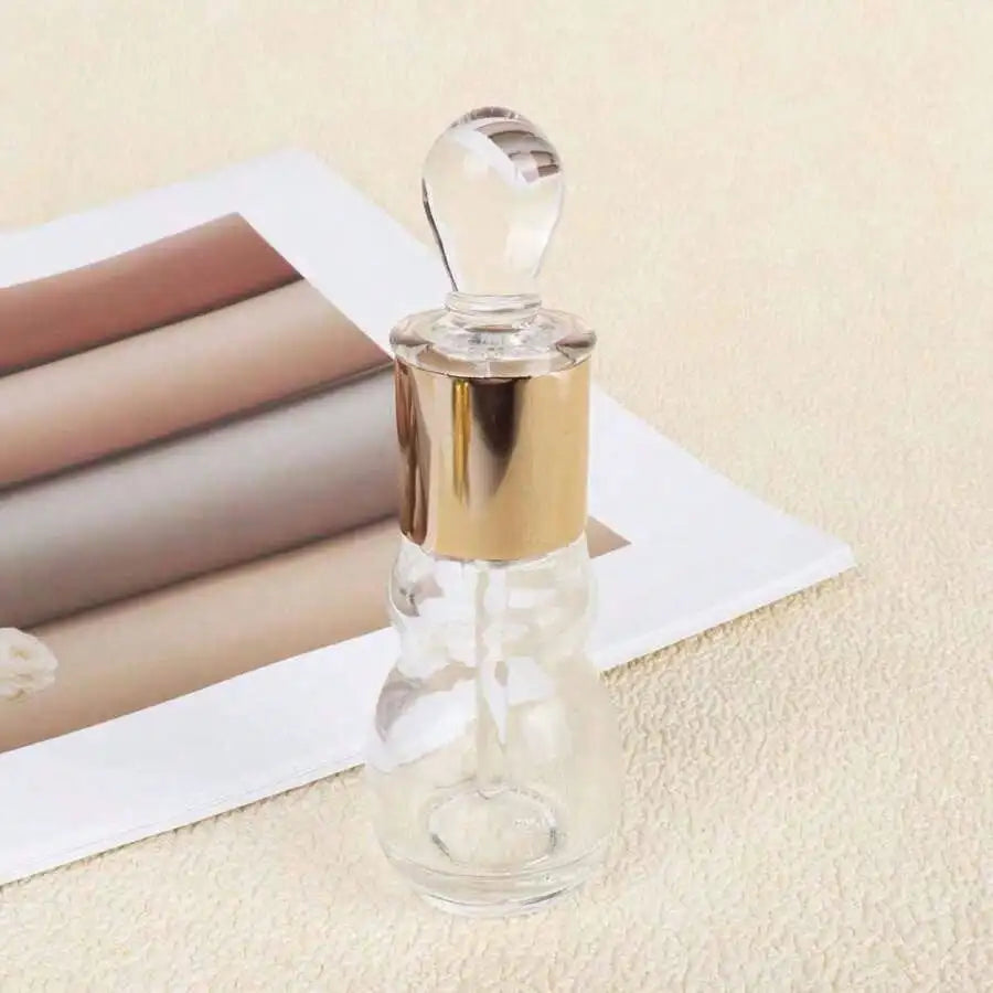 Refillable Transparent Glass Essential Oil Perfume Bottle Mini Sample Qme