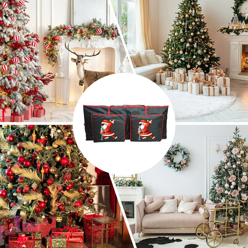 Christmas Tree Storage Waterproof Christmas Artificial Wreath Organizer Pouch Dustproof Bag For Holiday Ornaments Lighting Qme