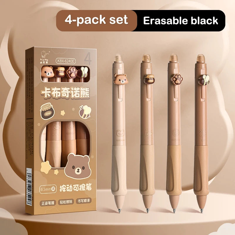 Box Cartoon Cute Erasable Gel Pen Creative Aesthetic Thermal Eraser Qme A Black Ink