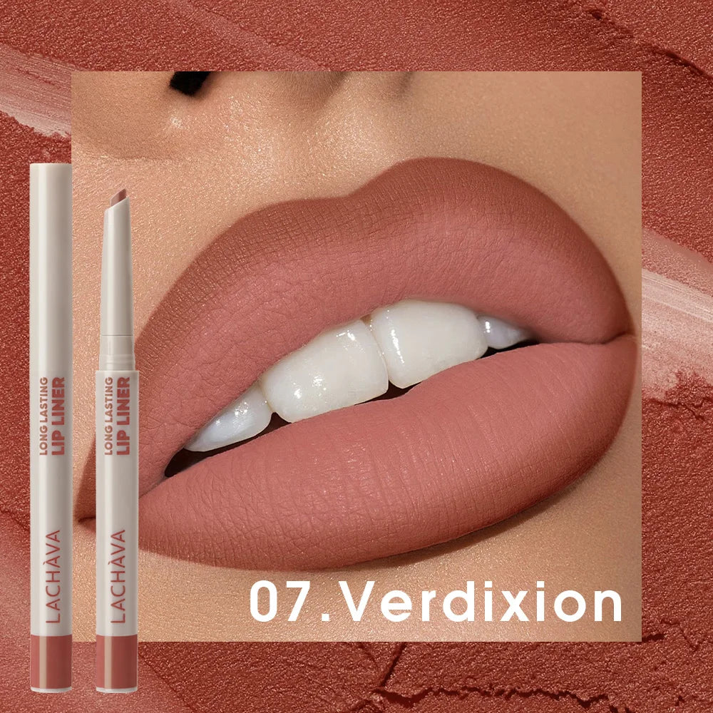 Matte Lip Liner Pen Long-lasting Water Sweat Resistant Twisted Design Qme 07