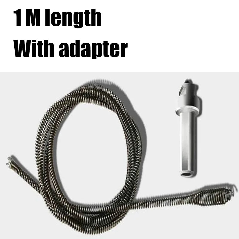 Toilet Clog Remover Spring Pipe Dredging Tools Sewer Sinks Drain Cleaner Electric Drill Unblocking Spring Bathroom Accessories Qme 1M