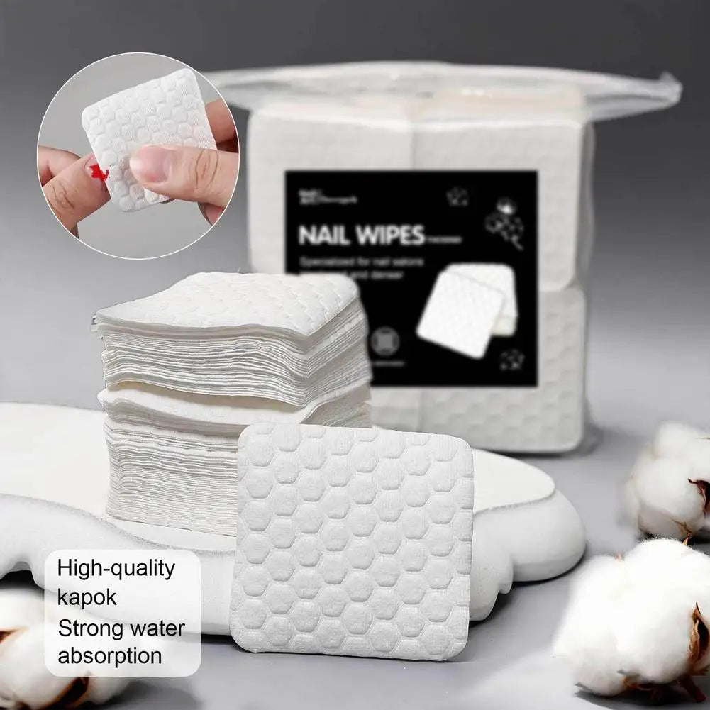 Nail Polish Remover Dry Pads Lint Wipes 200 Absorbent Soft Salon Qme