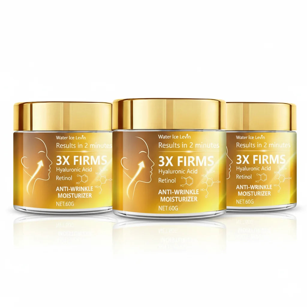 3X Anti-Wrinkle Face Cream with Hyaluronic Acid & Retinol for Visible Firming in 2 Minutes. Qme YELLOW 60g