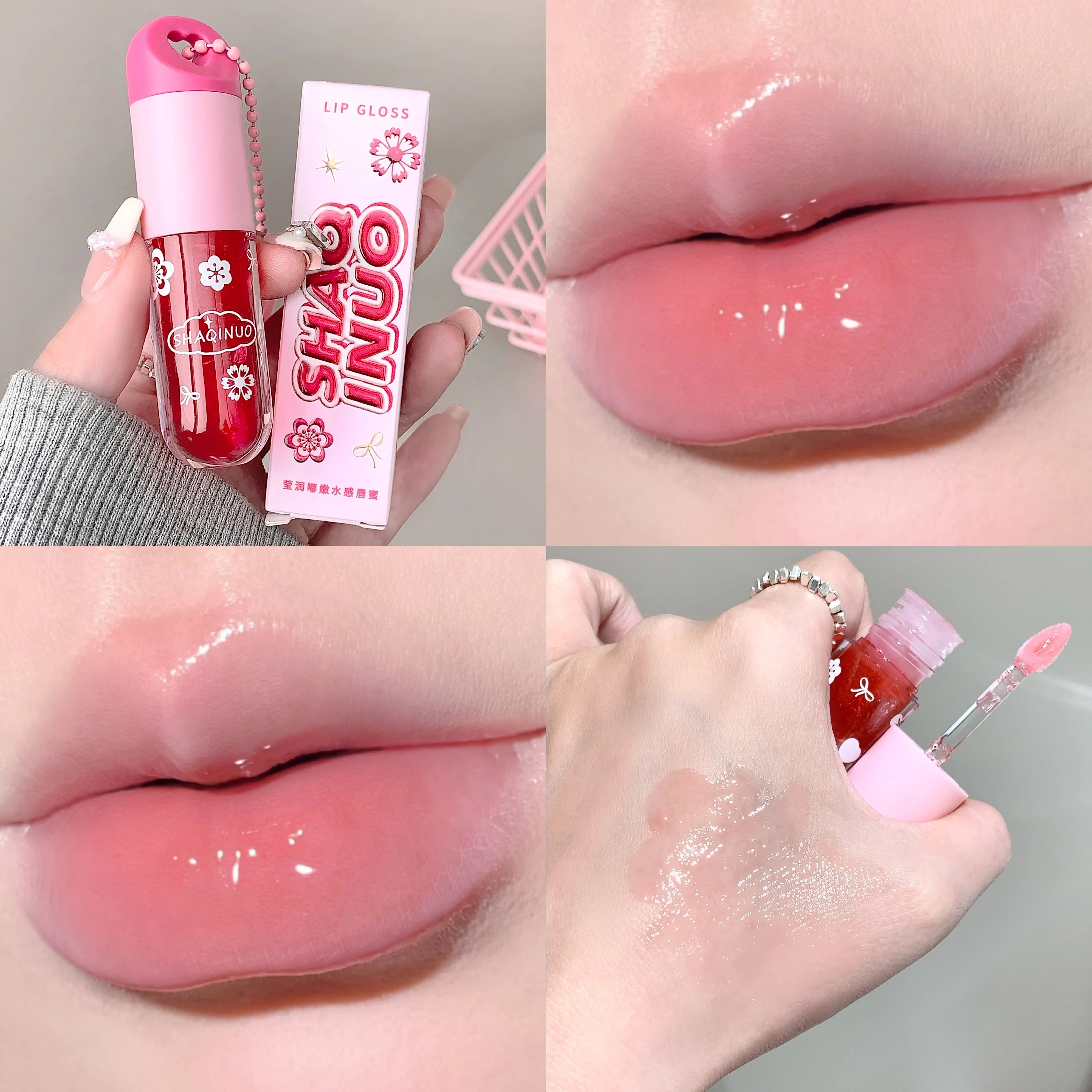 SHAQINUO Water-based Lip Gloss Moisturizing Tinted Balm Lasting Qme S9023-1