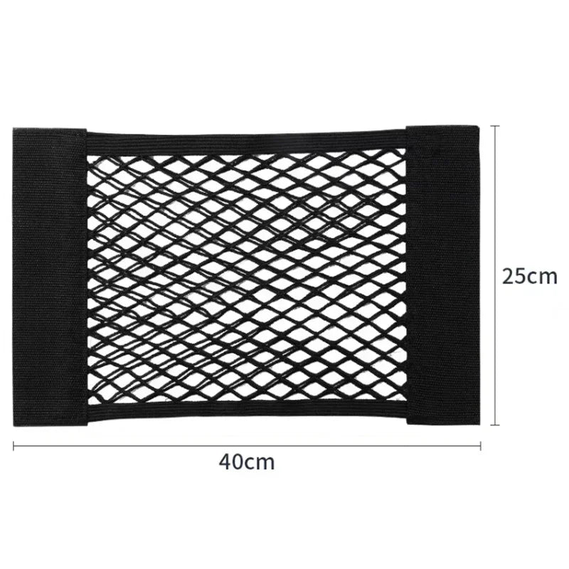 Car Storage Net Stretchable Mesh Pocket Magic Elastic Sticker Qme 40 x 25cm