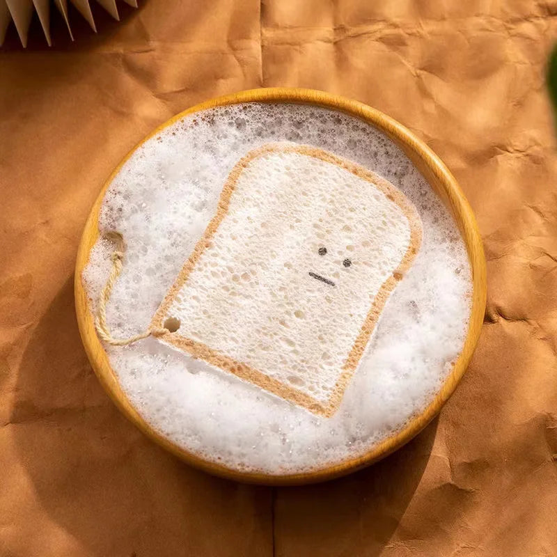 1pc Toast Wood Pulp Cotton, Toast Rag, Absorbent Rag, Kitchen Dish Rag, Dish Towel, Sponge Wipe, Scouring Pad, Magic Wipe Qme Round Eye Toast