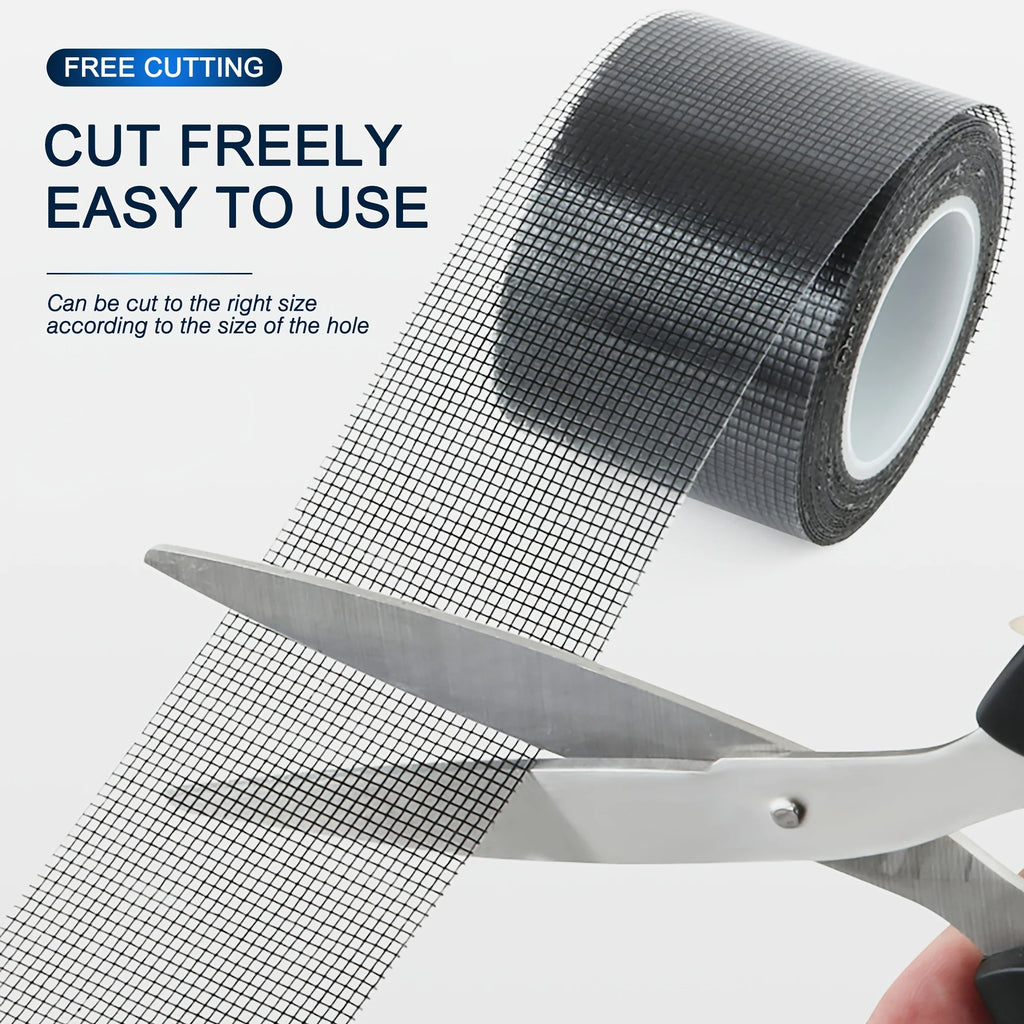 1 Roll Window Screen Repair Tape, Adhesive Mesh Tape For Covering Window Door Tears Holes Screen Patch Repair Kit Qme