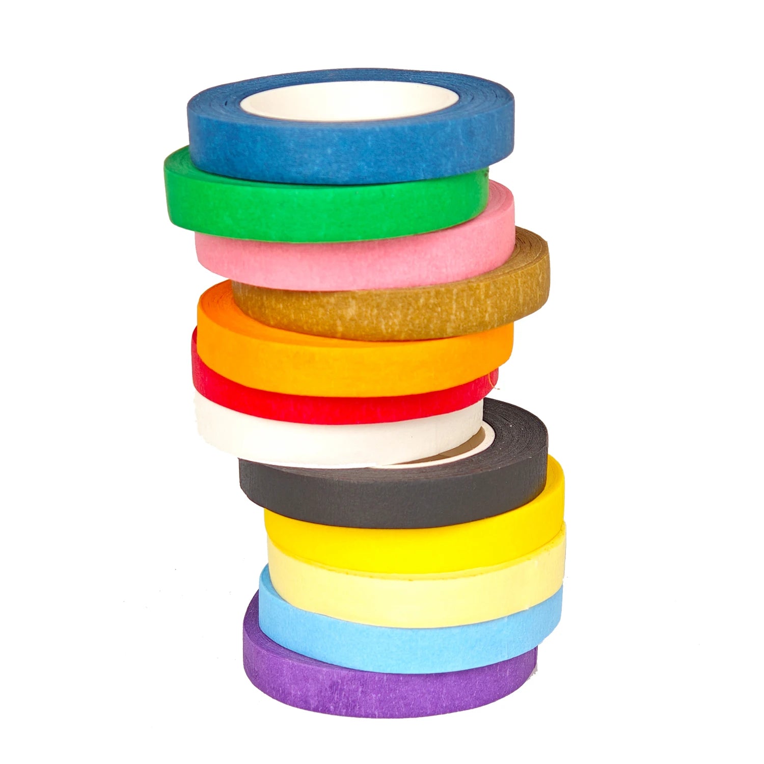 12 Rolls Colored Masking Tape Adhesive Painters Textured Paper Roll Stickers Decoration DIY Marker Label Drafting Craft Qme 1cm