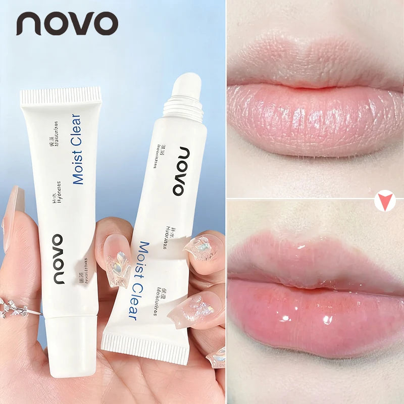Hydrating Lip Gel With Plant Squalane & Vitamin E, Ultra-Nourishing Lip Gloss, Non-Sticky, Long-Lasting Moisturizing ,Lip Care Qme