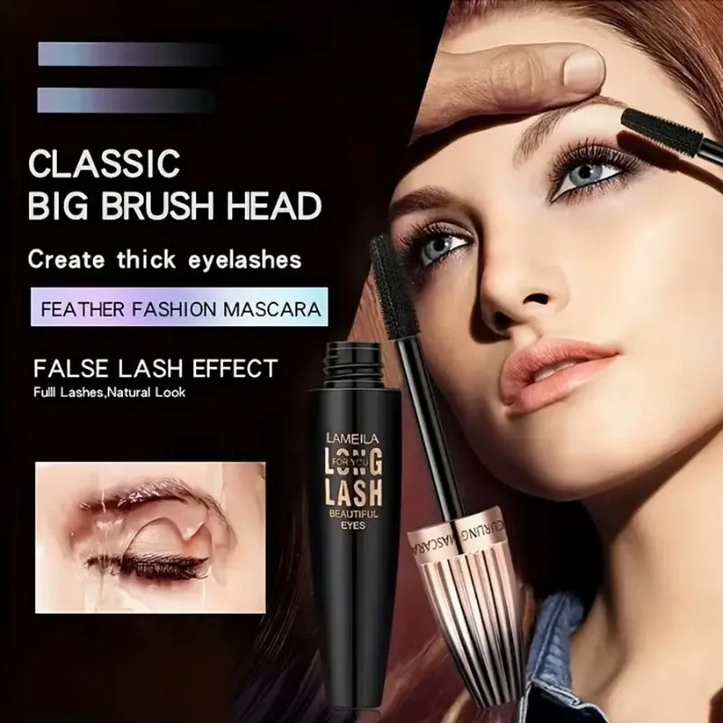 Waterproof 4D Mascara Thick Long Smudge-proof Plump Encrypted Long-lasting Curling Large Eye Makeup Makeup Tools Qme