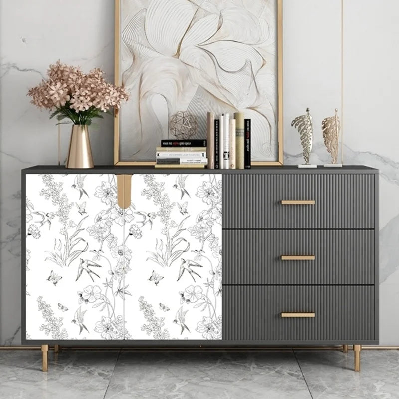 Green White Wallpaper Peel Stick Boho Contact Paper Cabinets Leaf Qme Yan Zhichun 6mx44cm