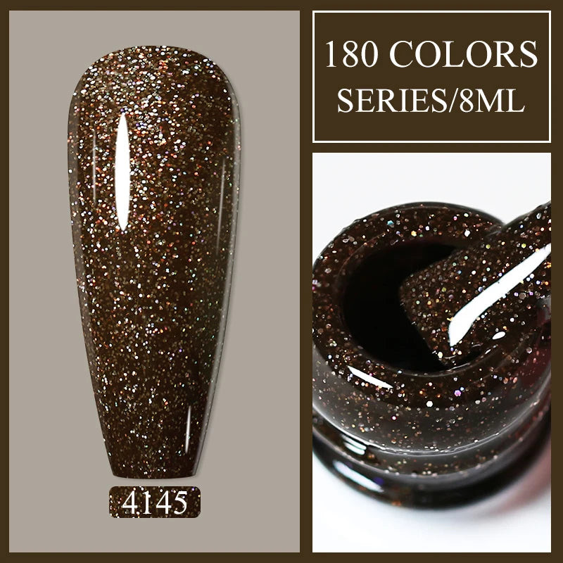 Arte Clavo Glitter UV Gel Nail Polish Sequin Series Colorful Soak Off