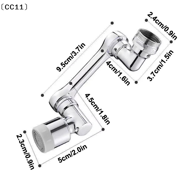 1080 Flexible Arm Faucet Extender Swivel Aerator Spray Nozzle Qme