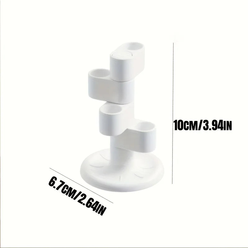 A White Desktop Pencil and Pen Storage Rack That Can Rotate 360 Degrees,can Hold 4 Pens,Office Desktop Organization and Storage Qme