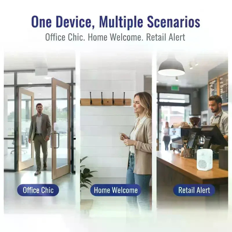Welcome Door Sensor Store Welcomer Voice Prompter Sensor Infrared Induction Home Outdoor Doorbell Qme