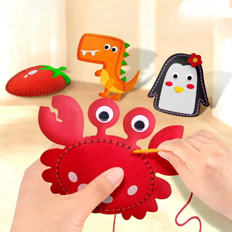 Handmade DIY Sewing Non-Woven Fabric,Creative Pendant Material Package Ornaments, DIY Sewing Craft Kit - Felt Handmade Creative Qme