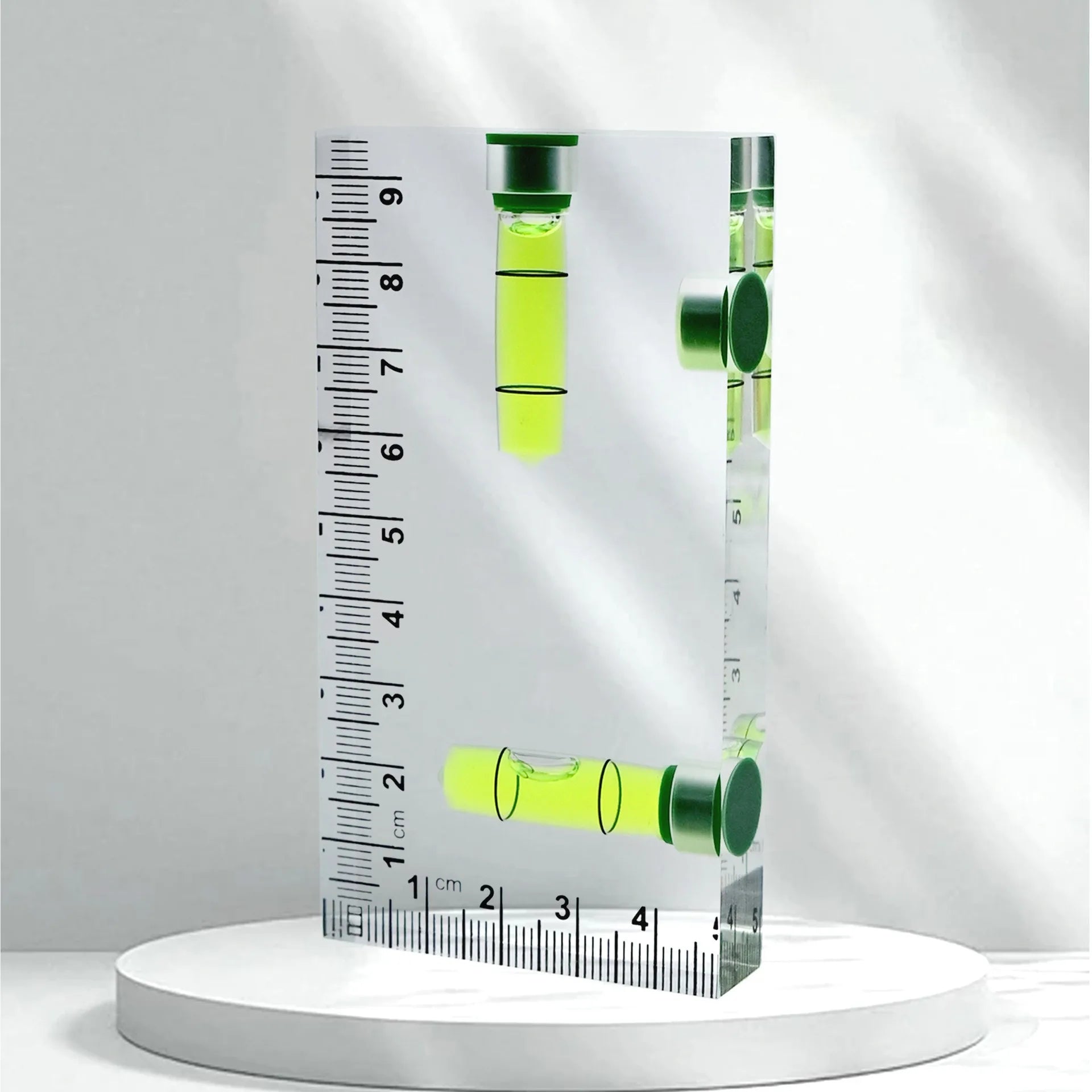 Transparent Magnetic Level Bubble Mini Spirit Three Strong Magnets Qme