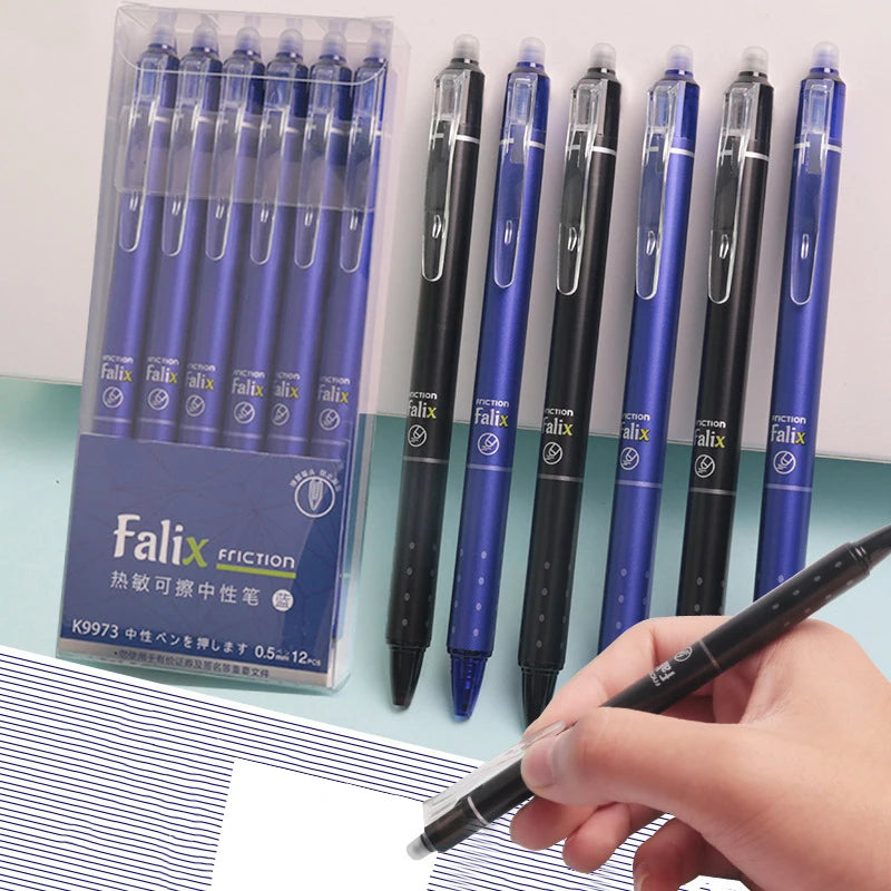 Erasable Gel Pen Press Ballpoint School Office Stationery Supplies Qme