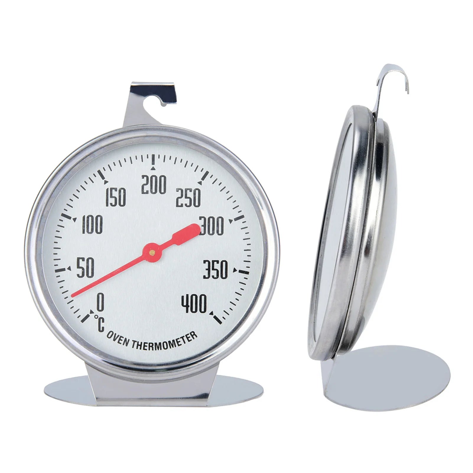 Temperature Gauges 0-400 Degrees Stand Up Oven Thermometer Stainless Steel Large Gage Kitchen Baking Supplies Thermometer Qme