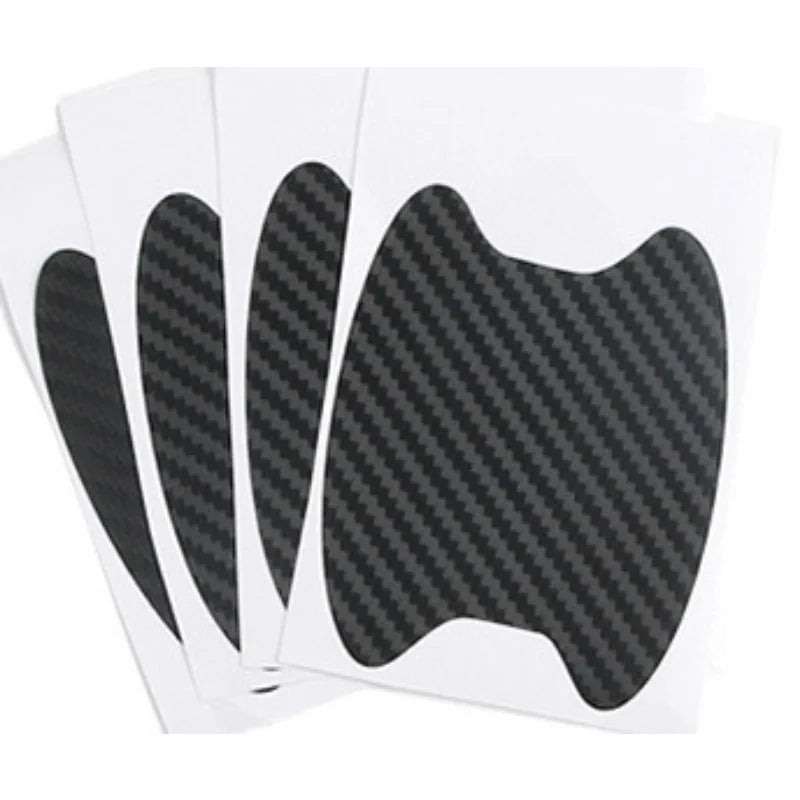 Car door sticker 4-piece set, scratch-proof cover, automatic door handle protective film, external accessories Qme 4pcs Black