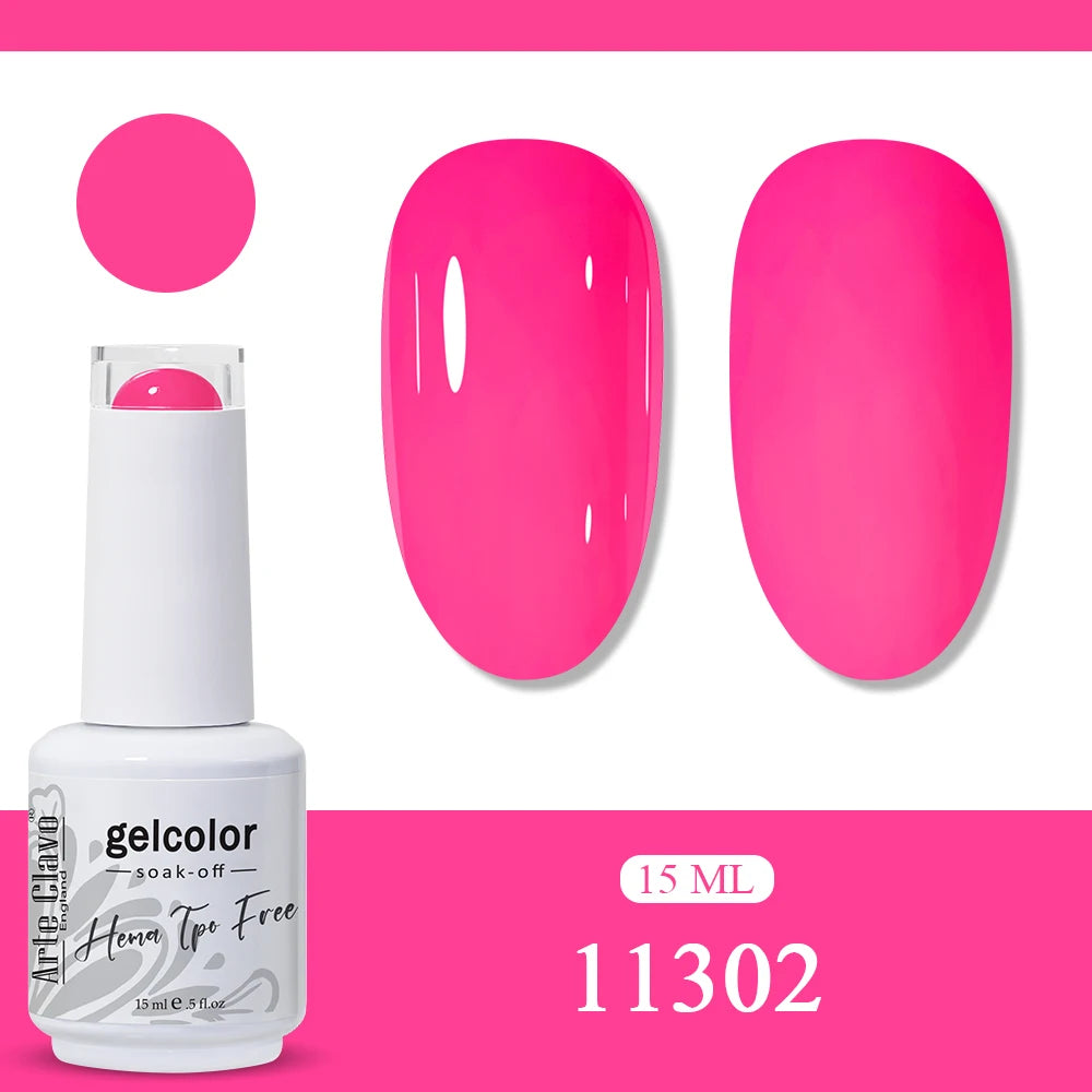 Arte Clavo Rainbow Gel Nail Polish Semi Permanent Art UV LED Lamp