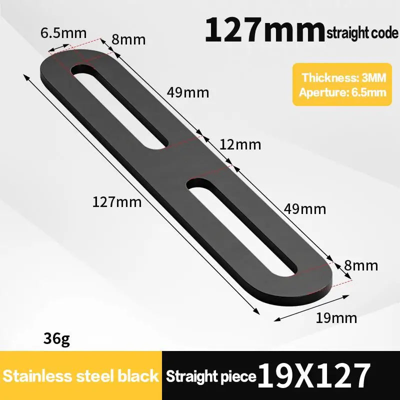 Stainless Steel Straight Angle Bracket Black Silver Thickened 180 Qme A2