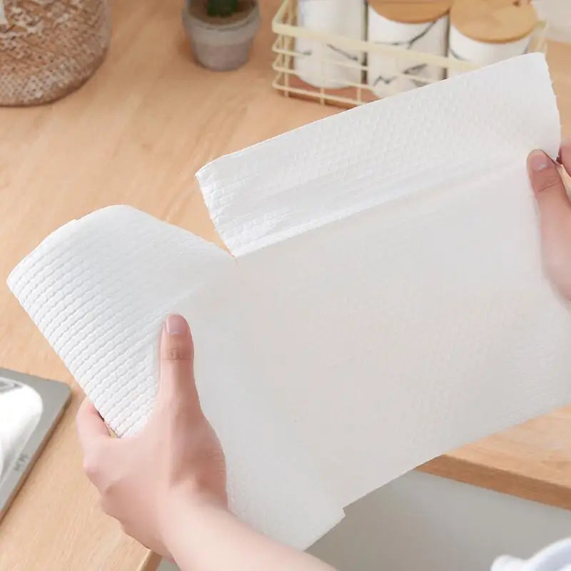 Kitchendisposable Rags Thicken Reusable Non-woven Cleaning Cloths Qme