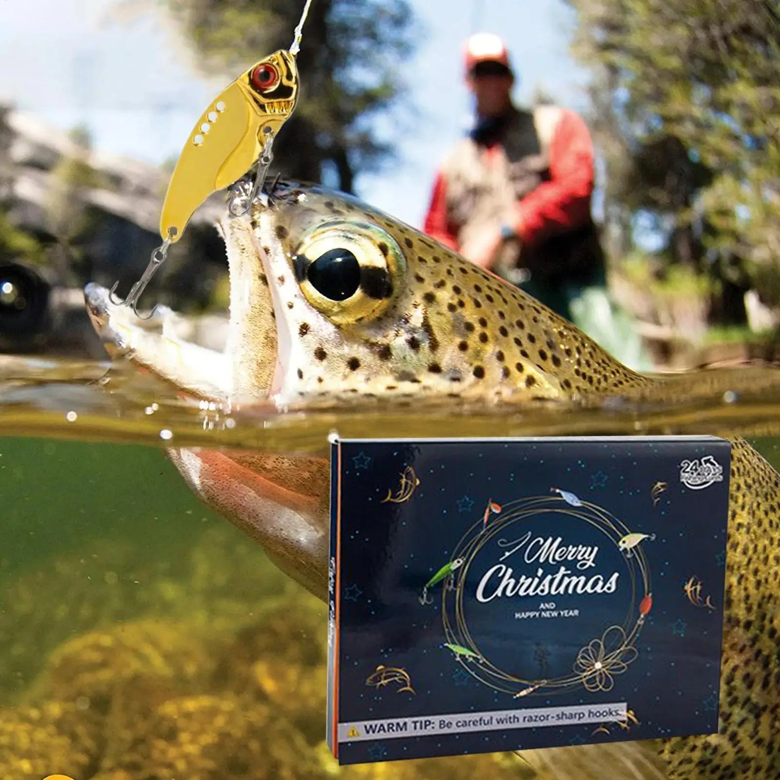 Christmas Fishing Lure Countdown 24 Days Gear Advent Bait Daily Qme China Mainland as description