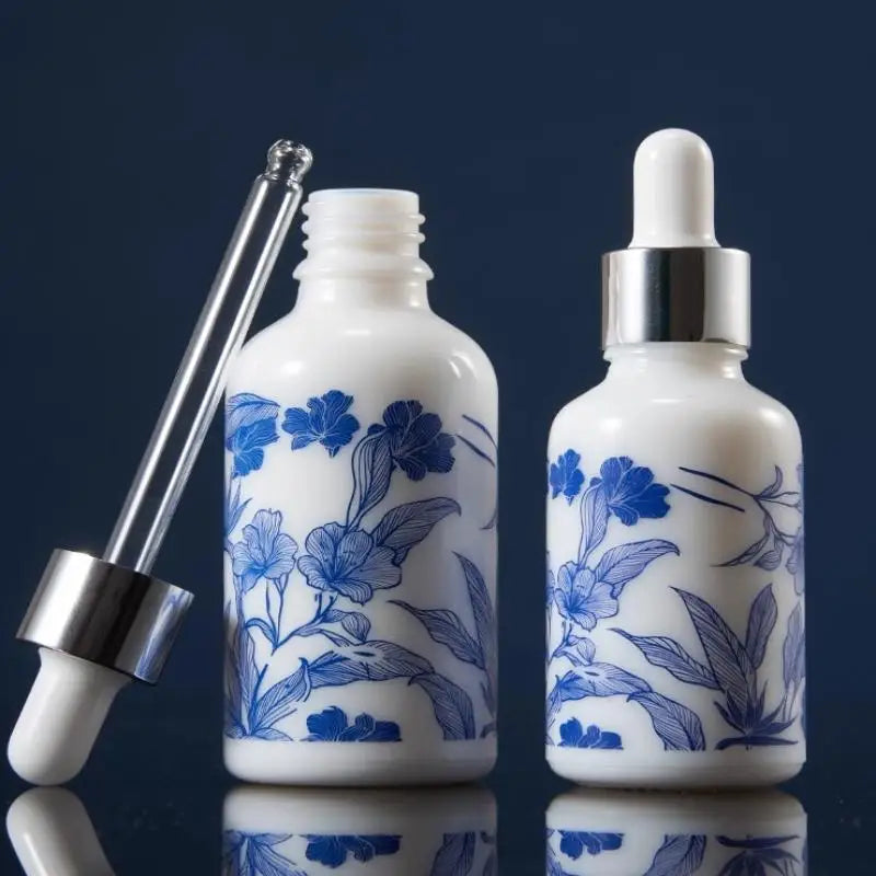10 15 Ceramic Blue White Porcelain Essential Oil Dropper Bottles Qme