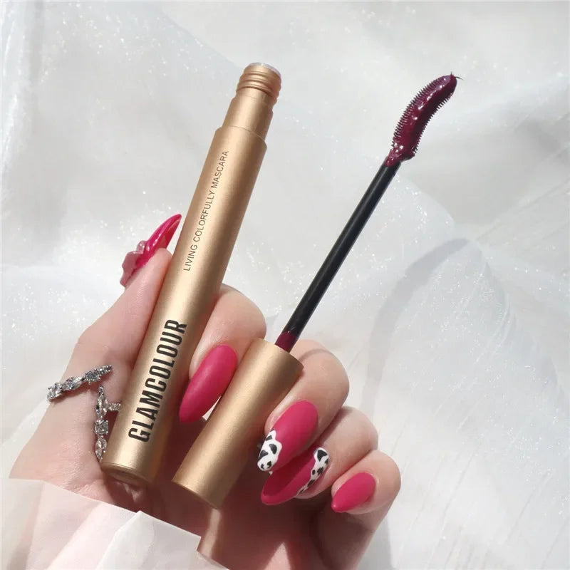 Magic Color Mascara Curl Eyelash Extension Thick Curling No Smudging Waterproof Lengthening Long Lasting Eyelash Makeup Tool Qme B-Red Wine03