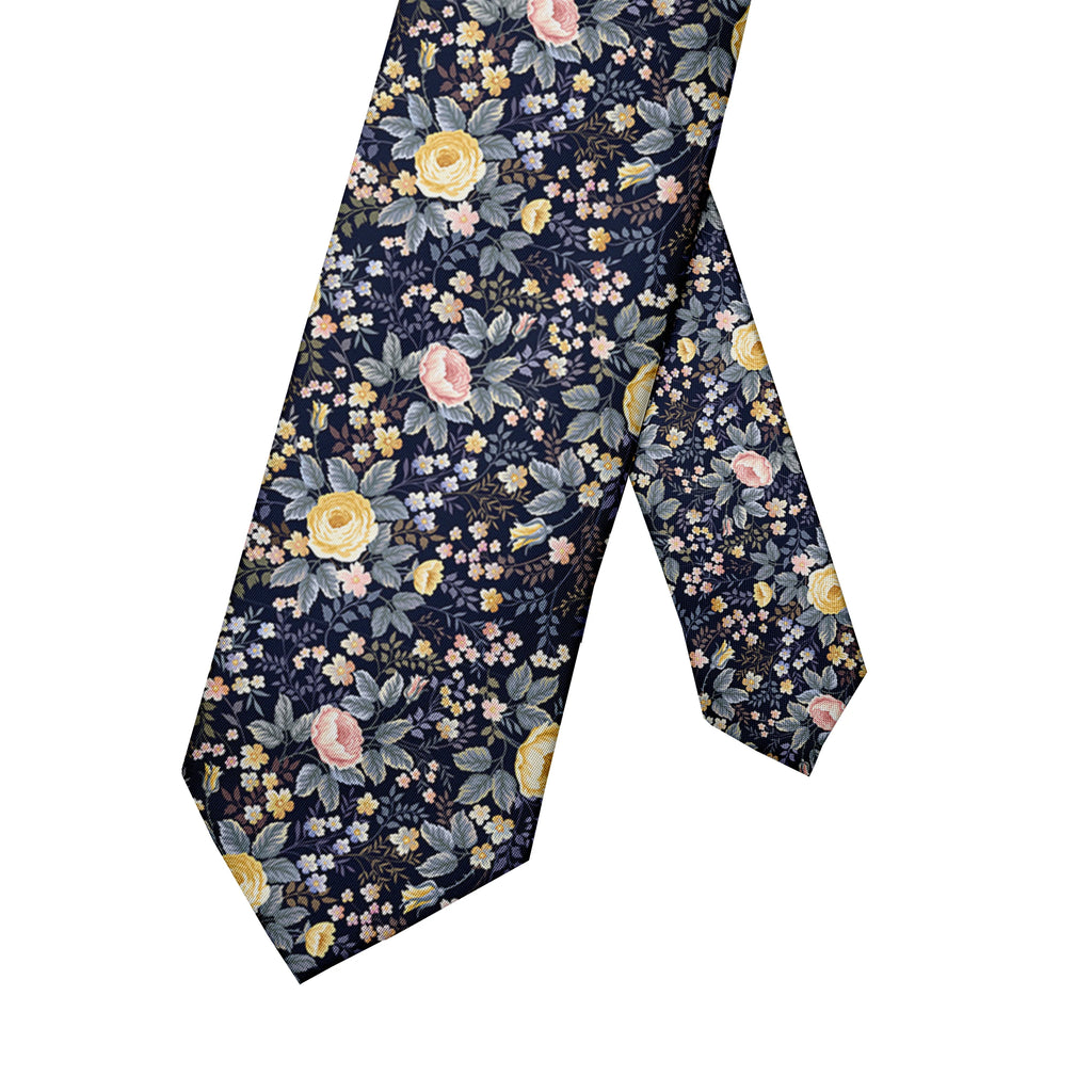 Fashionable Personality Floral Tie Interesting Japanese Men's Qme