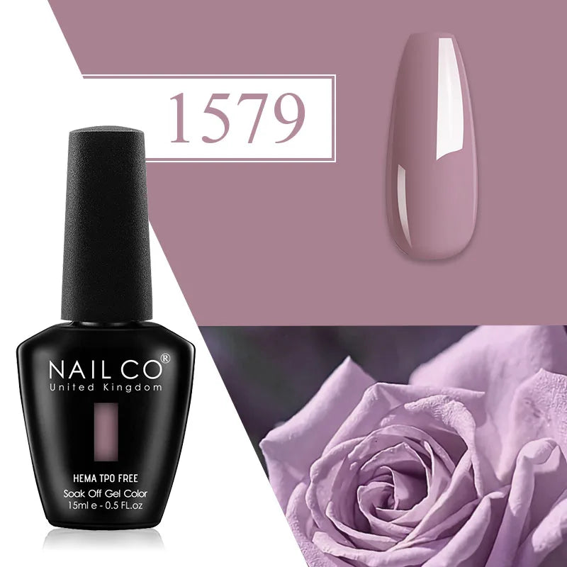 NAILCO Plum Gel Nail Polish Matte Coat Autumn Winter Semi Permanent