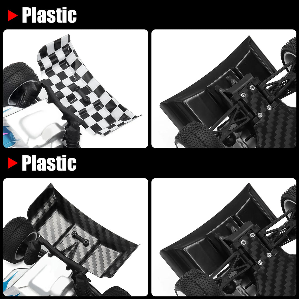 RC Rear Wing Rear Body Wing Spoiler Carbon Fiber Rear Wing for Losi 1/24 Micro-B 2WD Buggy RC Car Upgrade Part Accessory Qme
