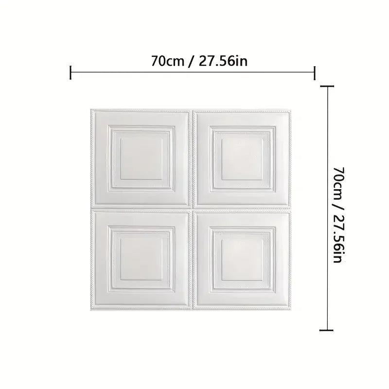 70x70cm Self Adhesive 3D Brick Wallpaper Wall Sticker Kitchen Ceiling Living Indoor Household Wall Decor Qme