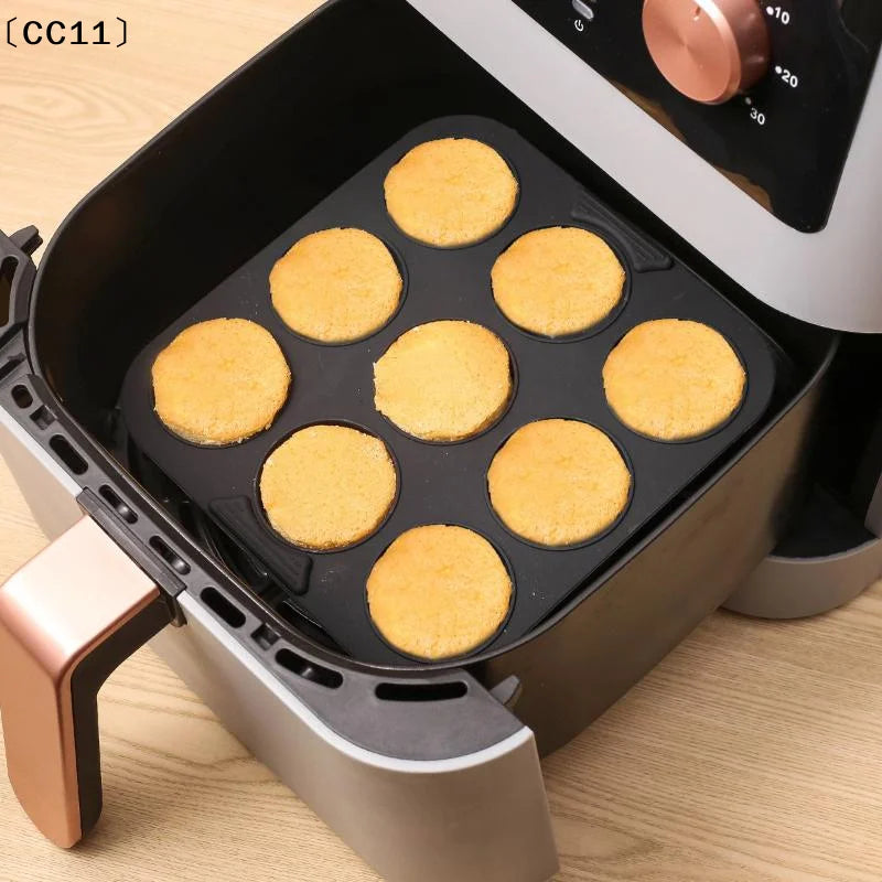 Muffin Cupcake Silicone Mold Square 9 Holes Cupcakes Non Stick Soap Qme