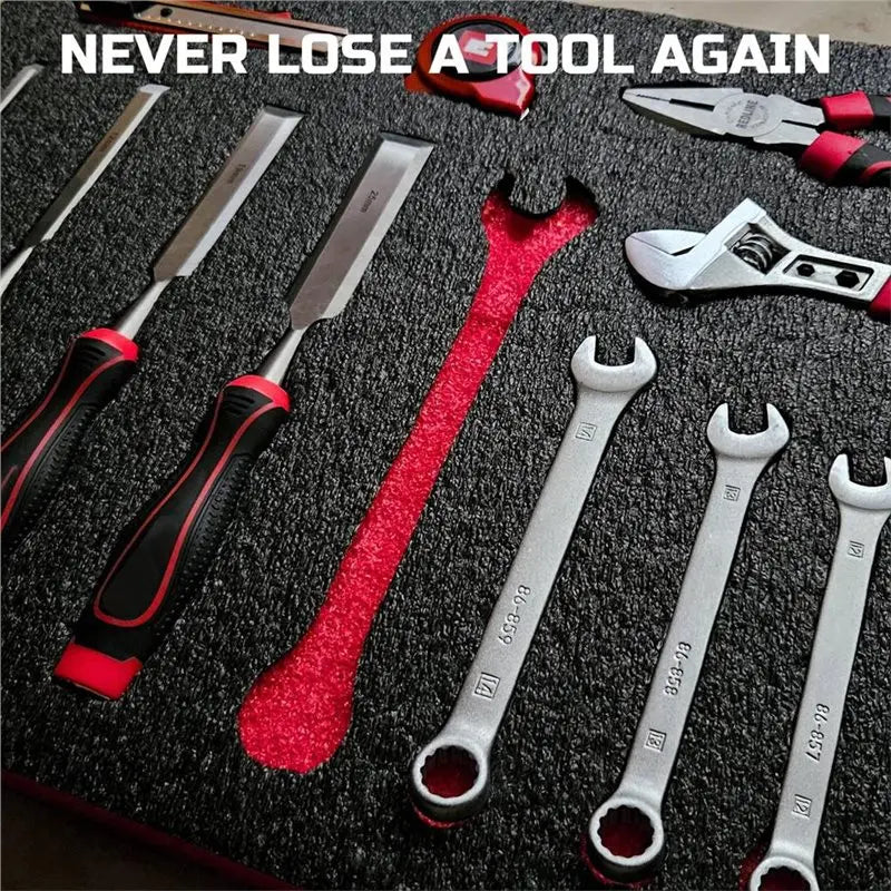 A02F-For Toolbox Hard Case Compatible Foam Inserts, 4-Pack 16X12x1 Inch, Tool Box Foam, Polyethylene Storage Sheets Qme